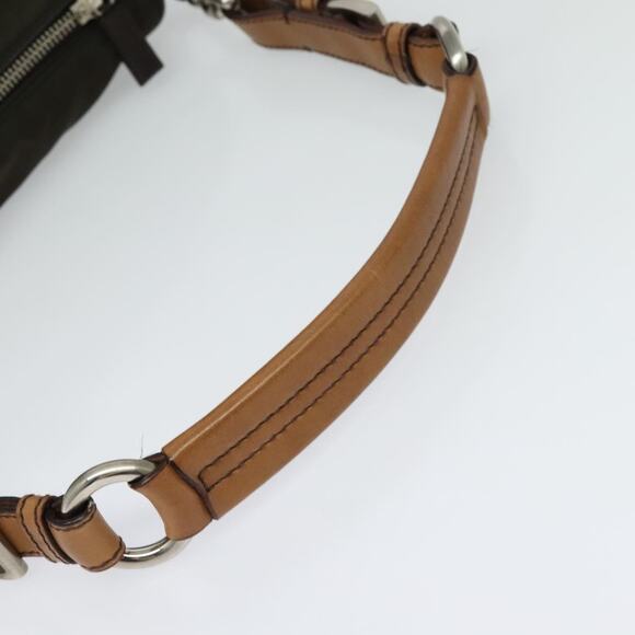 PRADA Shoulder Bag Nylon Khaki Silver - Picture 7 of 13